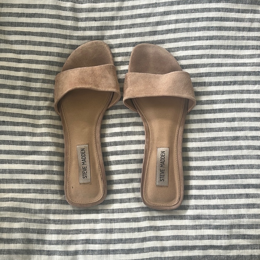 Steve Madden Suede Slides